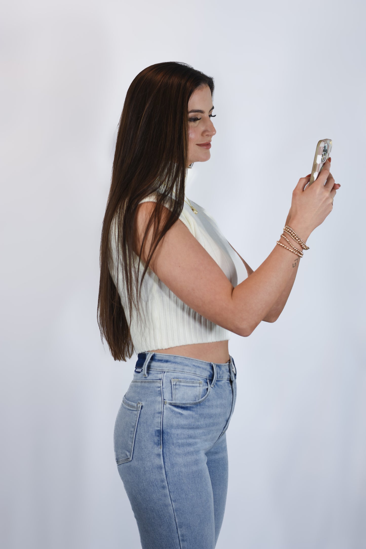 RIBBED HIGH NECK CROP SWEATER TOP