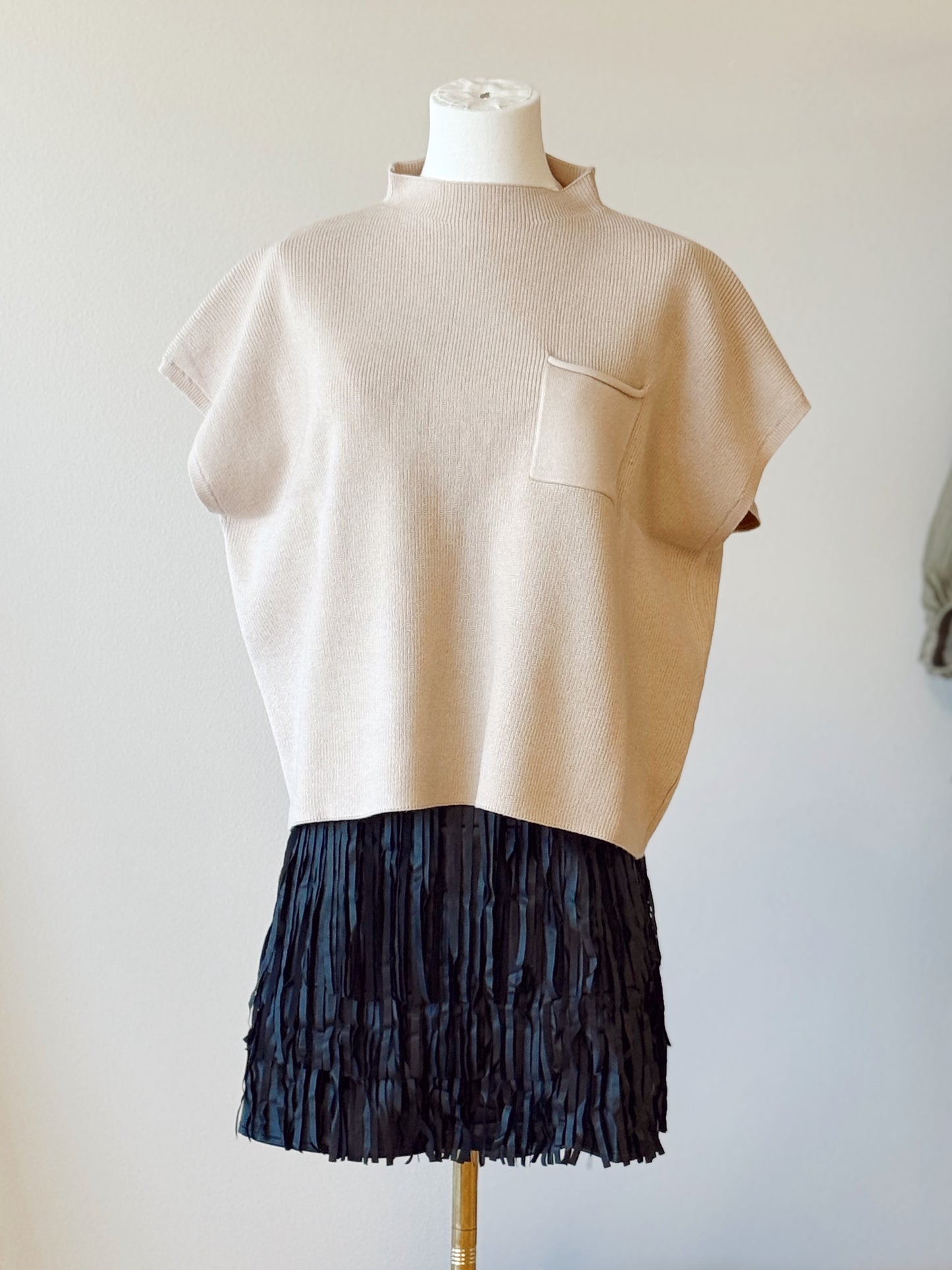 Plus Mock Neck Knit Top