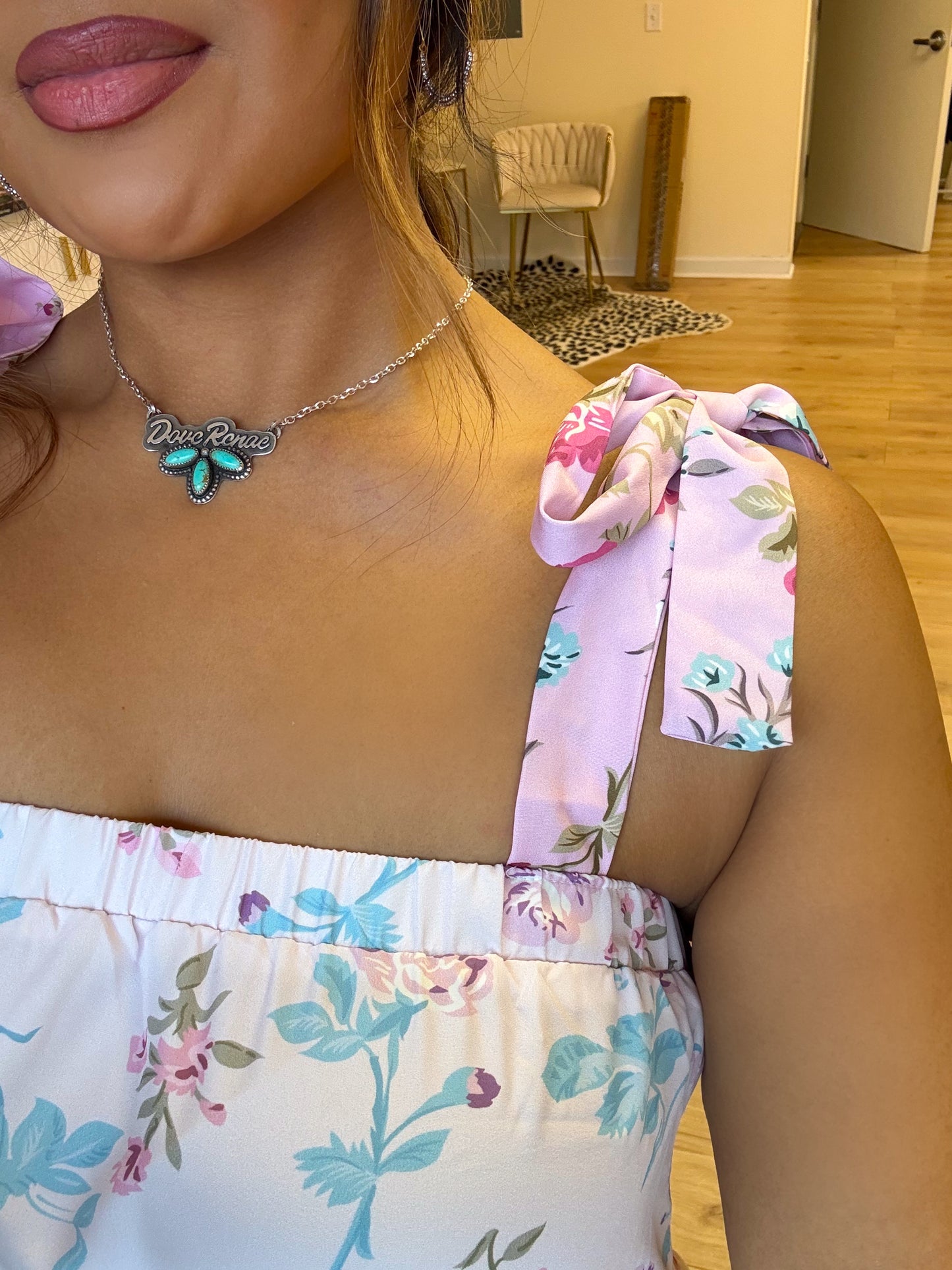 Floral Color Block Dress
